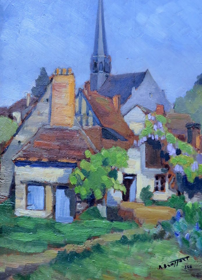 L'église peinte par René Brassart (1946)